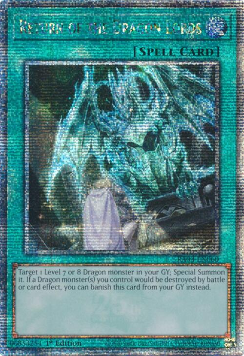 Return of the Dragon Lords (Quarter Century Secret Rare) [RA03-EN060] Quarter Century Secret Rare | Exor Games Summserside