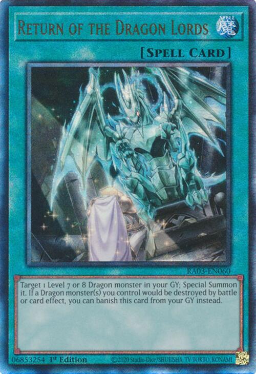 Return of the Dragon Lords (UTR) [RA03-EN060] Prismatic Ultimate Rare | Exor Games Summserside