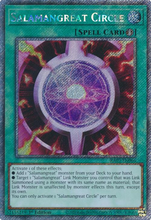 Salamangreat Circle (Platinum Secret Rare) [RA03-EN066] Platinum Secret Rare | Exor Games Summserside