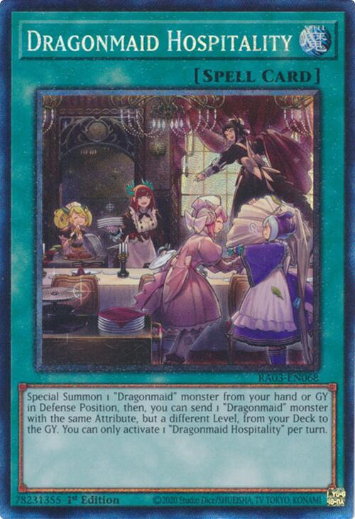 Dragonmaid Hospitality (CR) [RA03-EN068] Prismatic Collector's Rare | Exor Games Summserside