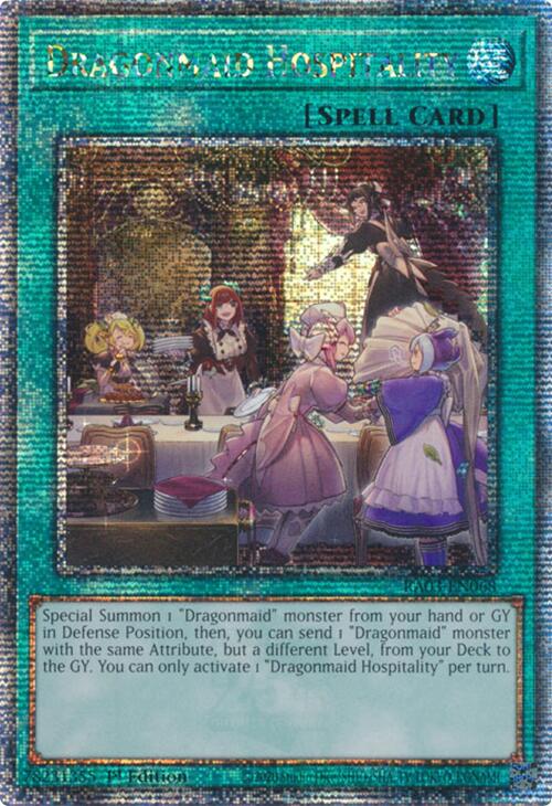 Dragonmaid Hospitality (Quarter Century Secret Rare) [RA03-EN068] Quarter Century Secret Rare | Exor Games Summserside