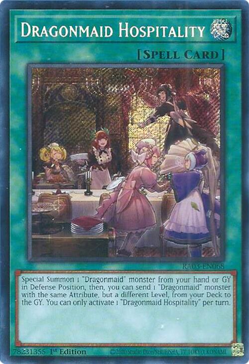 Dragonmaid Hospitality (Secret Rare) [RA03-EN068] Secret Rare | Exor Games Summserside