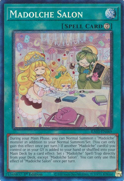 Madolche Salon (CR) [RA03-EN069] Prismatic Collector's Rare | Exor Games Summserside