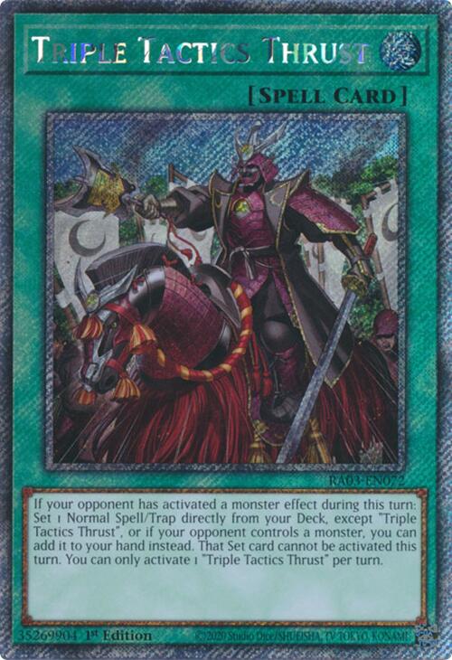 Triple Tactics Thrust (Platinum Secret Rare) [RA03-EN072] Platinum Secret Rare | Exor Games Summserside