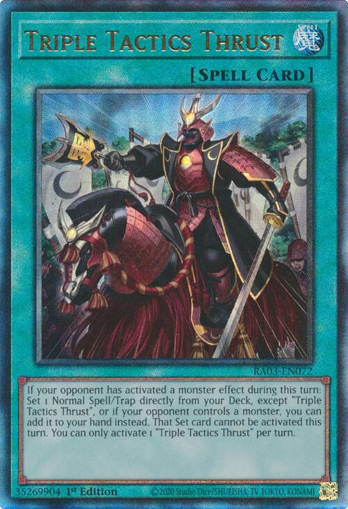 Triple Tactics Thrust (UTR) [RA03-EN072] Prismatic Ultimate Rare | Exor Games Summserside