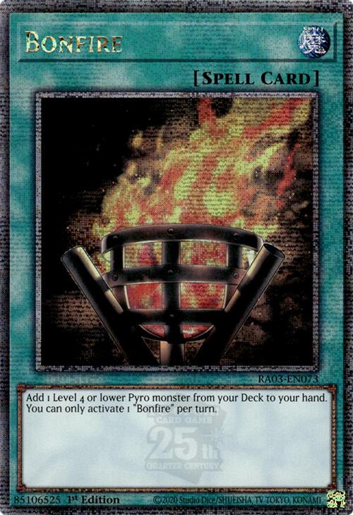 Bonfire (Quarter Century Secret Rare) [RA03-EN073] Quarter Century Secret Rare | Exor Games Summserside