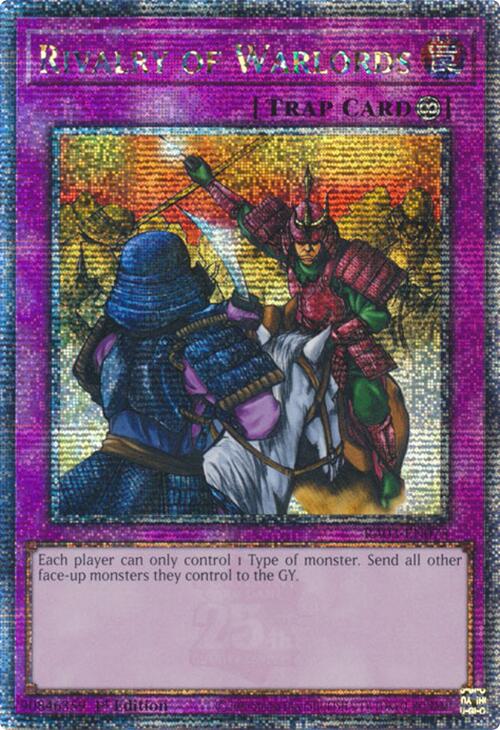 Rivalry of Warlords (Quarter Century Secret Rare) [RA03-EN075] Quarter Century Secret Rare | Exor Games Summserside