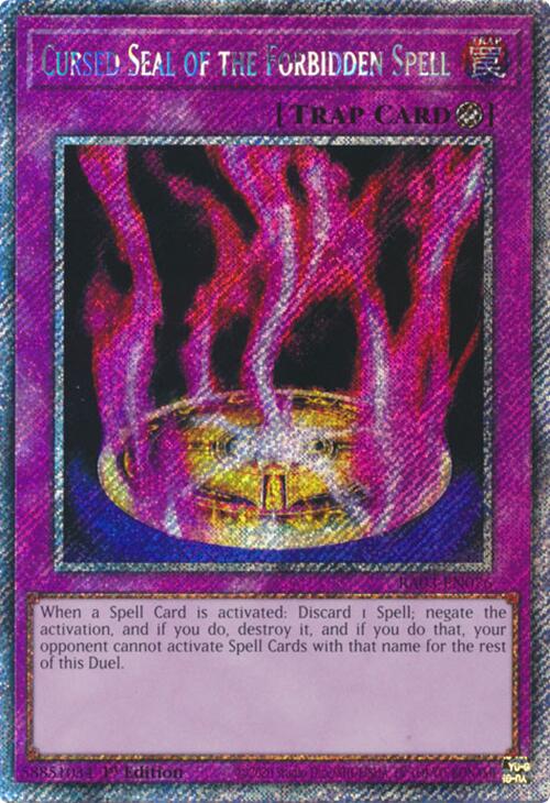 Cursed Seal of the Forbidden Spell (Platinum Secret Rare) [RA03-EN076] Platinum Secret Rare | Exor Games Summserside