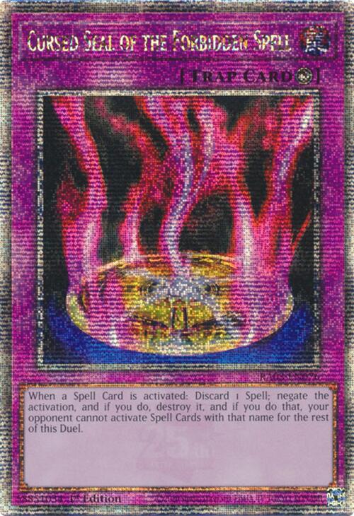 Cursed Seal of the Forbidden Spell (Quarter Century Secret Rare) [RA03-EN076] Quarter Century Secret Rare | Exor Games Summserside