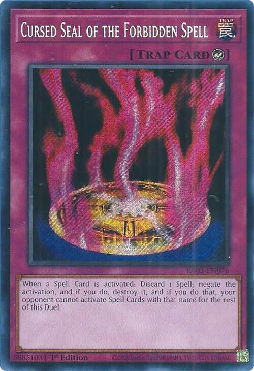 Cursed Seal of the Forbidden Spell (Secret Rare) [RA03-EN076] Secret Rare | Exor Games Summserside