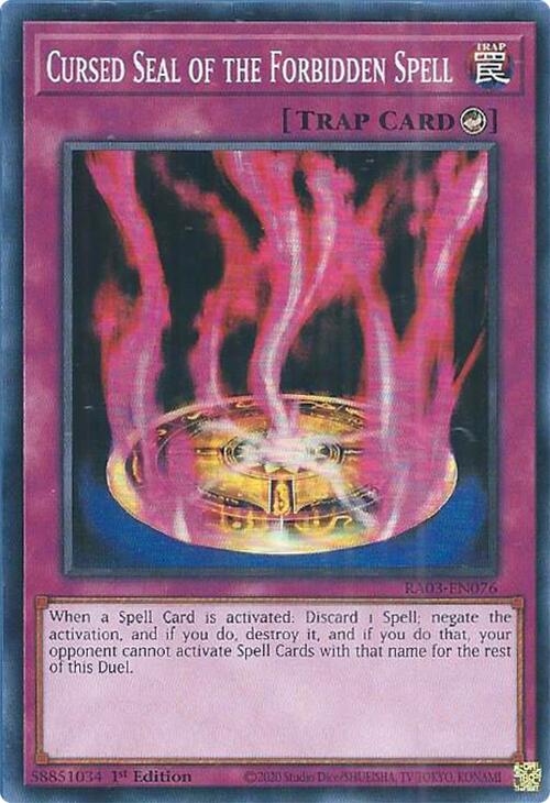 Cursed Seal of the Forbidden Spell [RA03-EN076] Super Rare | Exor Games Summserside