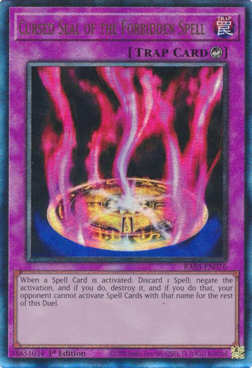Cursed Seal of the Forbidden Spell (UTR) [RA03-EN076] Prismatic Ultimate Rare | Exor Games Summserside