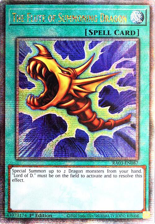 The Flute of Summoning Dragon (Quarter Century Secret Rare) [RA03-EN087] Quarter Century Secret Rare | Exor Games Summserside