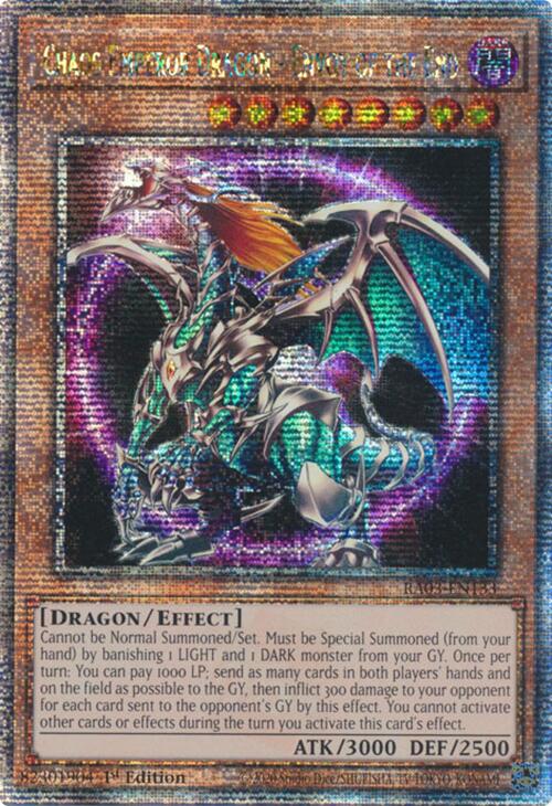 Chaos Emperor Dragon - Envoy of the End (Quarter Century Secret Rare) [RA03-EN133] Quarter Century Secret Rare | Exor Games Summserside