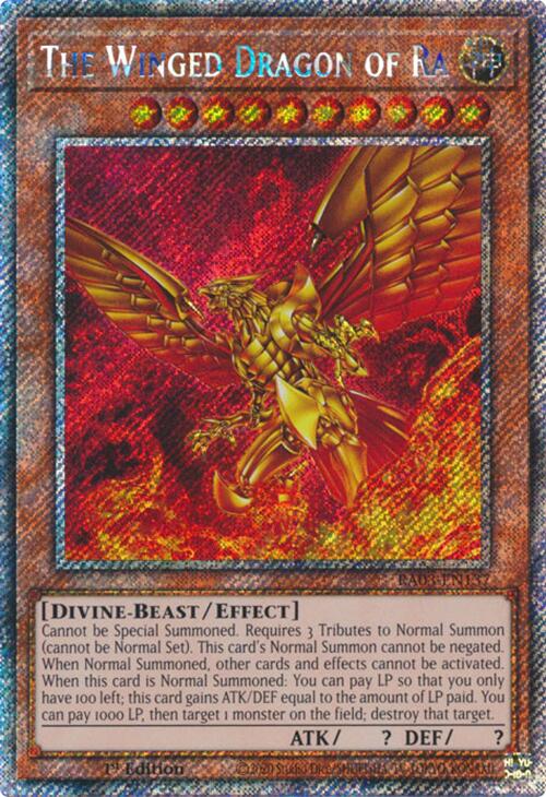The Winged Dragon of Ra (Platinum Secret Rare) [RA03-EN137] Platinum Secret Rare | Exor Games Summserside