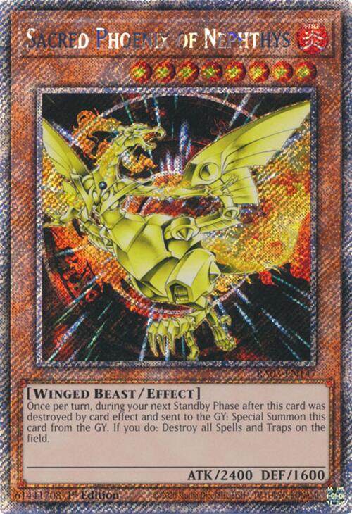 Sacred Phoenix of Nephthys (Platinum Secret Rare) [RA03-EN147] Platinum Secret Rare | Exor Games Summserside