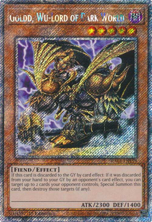 Goldd, Wu-Lord of Dark World (Platinum Secret Rare) [RA03-EN159] Platinum Secret Rare | Exor Games Summserside