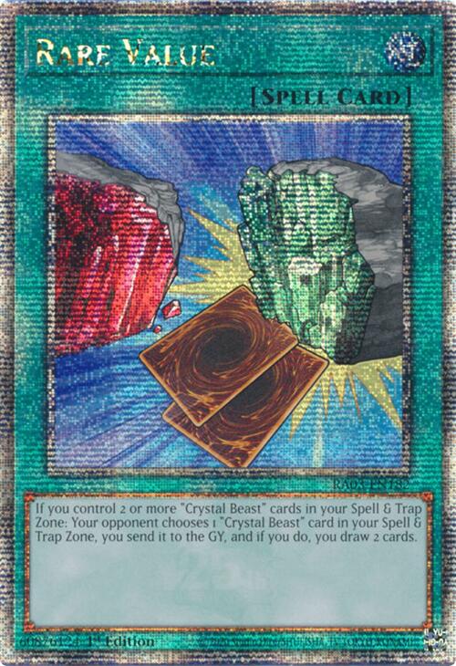 Rare Value (Quarter Century Secret Rare) [RA03-EN182] Quarter Century Secret Rare | Exor Games Summserside