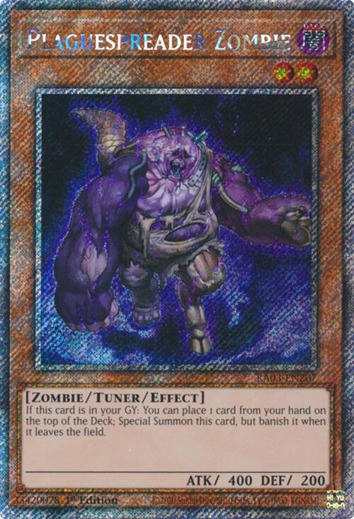 Plaguespreader Zombie (Platinum Secret Rare) [RA03-EN207] Platinum Secret Rare | Exor Games Summserside