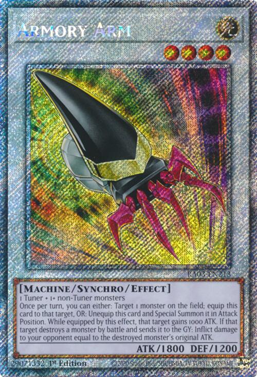 Armory Arm (Platinum Secret Rare) [RA03-EN213] Platinum Secret Rare | Exor Games Summserside