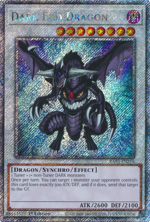 Dark End Dragon (Platinum Secret Rare) [RA03-EN216] Platinum Secret Rare | Exor Games Summserside