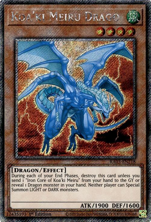 Koa'ki Meiru Drago (Platinum Secret Rare) [RA03-EN218] Platinum Secret Rare | Exor Games Summserside