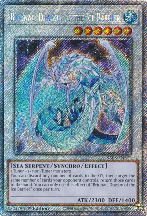 Brionac, Dragon of the Ice Barrier (Platinum Secret Rare) [RA03-EN227] Platinum Secret Rare | Exor Games Summserside