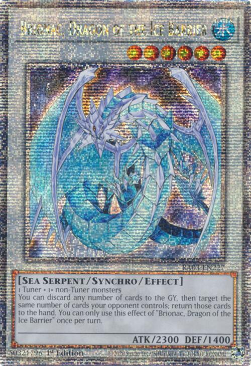 Brionac, Dragon of the Ice Barrier (Quarter Century Secret Rare) [RA03-EN227] Quarter Century Secret Rare | Exor Games Summserside