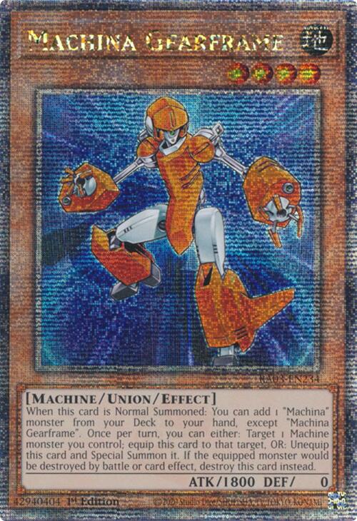 Machina Gearframe (Quarter Century Secret Rare) [RA03-EN234] Quarter Century Secret Rare | Exor Games Summserside