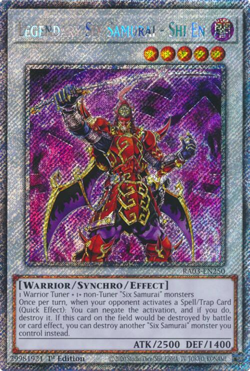 Legendary Six Samurai - Shi En (Platinum Secret Rare) [RA03-EN250] Platinum Secret Rare | Exor Games Summserside