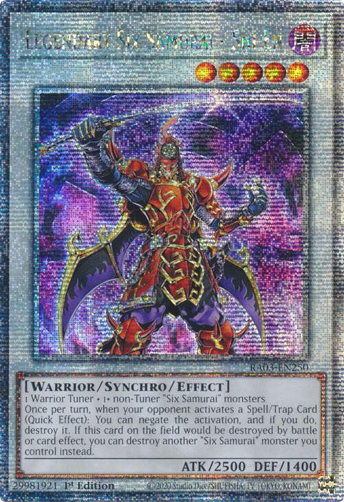 Legendary Six Samurai - Shi En (Quarter Century Secret Rare) [RA03-EN250] Quarter Century Secret Rare | Exor Games Summserside