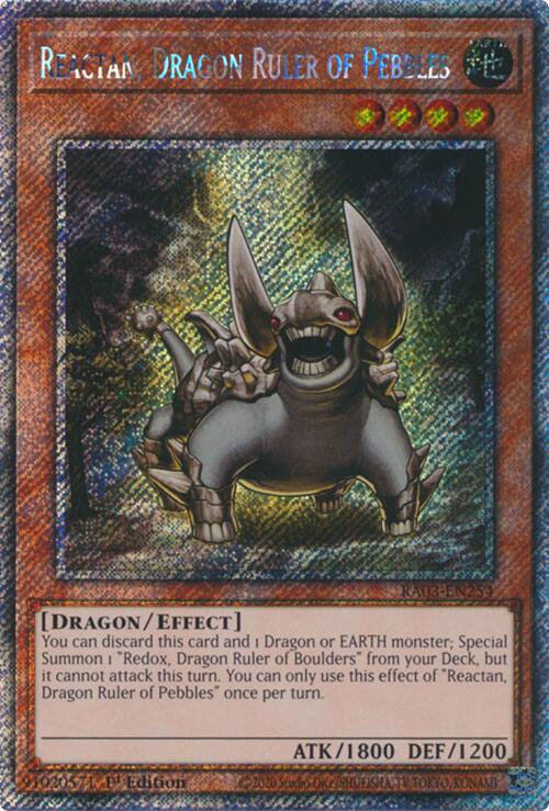 Reactan, Dragon Ruler of Pebbles (Platinum Secret Rare) [RA03-EN254] Platinum Secret Rare | Exor Games Summserside