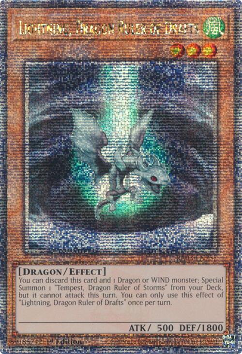 Lightning, Dragon Ruler of Drafts (Quarter Century Secret Rare) [RA03-EN257] Quarter Century Secret Rare | Exor Games Summserside