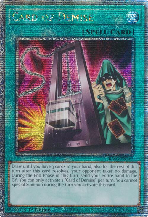 Card of Demise (Quarter Century Secret Rare) [RA03-EN265] Quarter Century Secret Rare | Exor Games Summserside