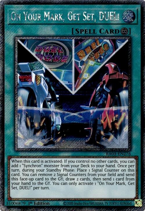 On Your Mark, Get Set, DUEL! (Platinum Secret Rare) [RA03-EN276] Platinum Secret Rare | Exor Games Summserside