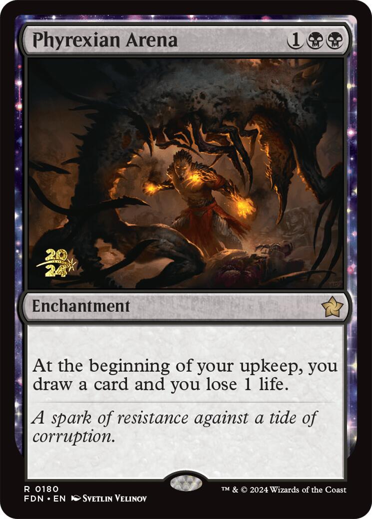 Phyrexian Arena [Foundations Prerelease Promos] | Exor Games Summserside