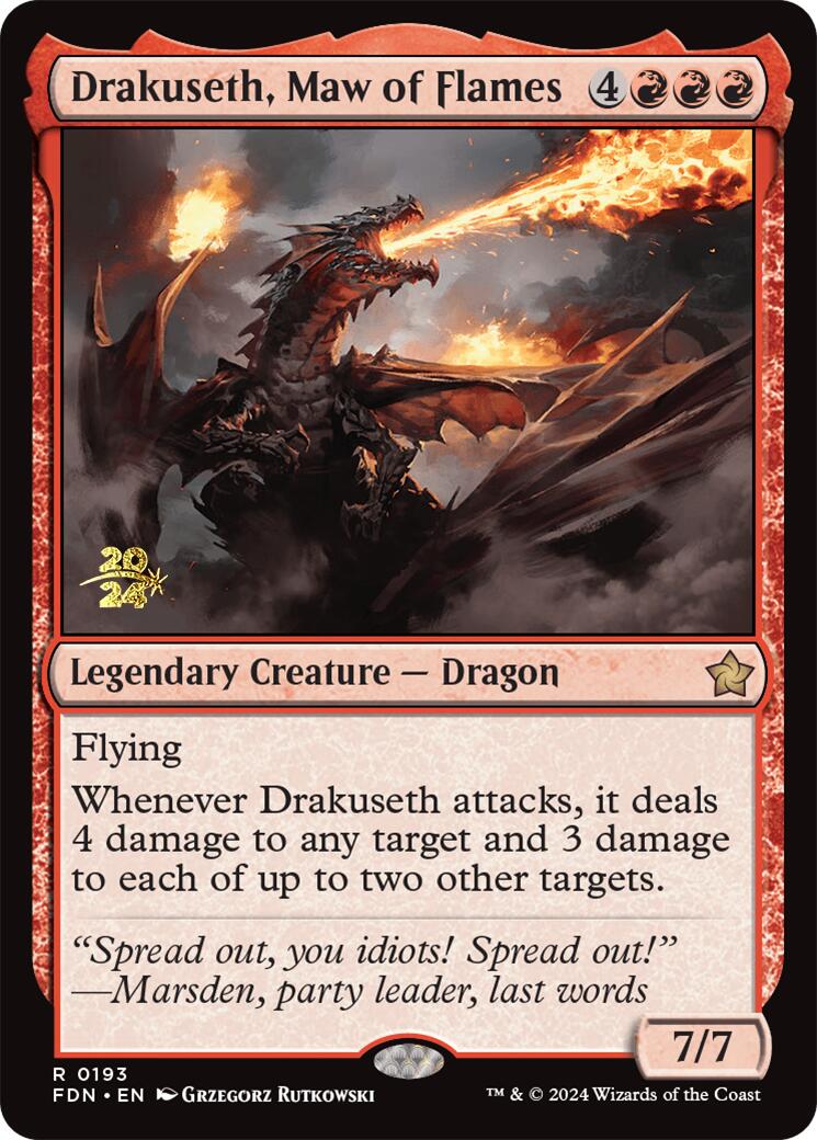 Drakuseth, Maw of Flames [Foundations Prerelease Promos] | Exor Games Summserside