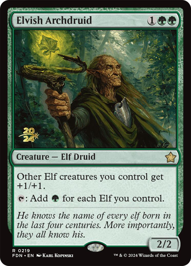 Elvish Archdruid [Foundations Prerelease Promos] | Exor Games Summserside