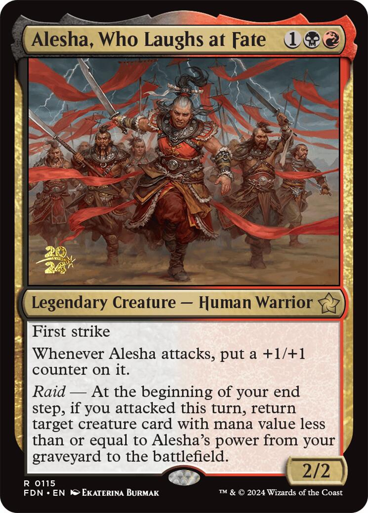 Alesha, Who Laughs at Fate [Foundations Prerelease Promos] | Exor Games Summserside