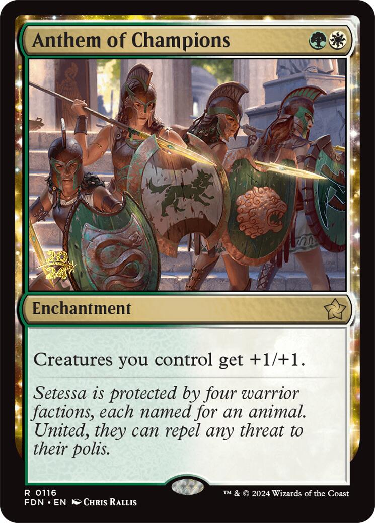 Anthem of Champions [Foundations Prerelease Promos] | Exor Games Summserside