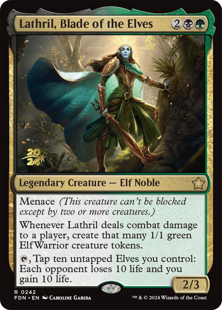 Lathril, Blade of the Elves [Foundations Prerelease Promos] | Exor Games Summserside