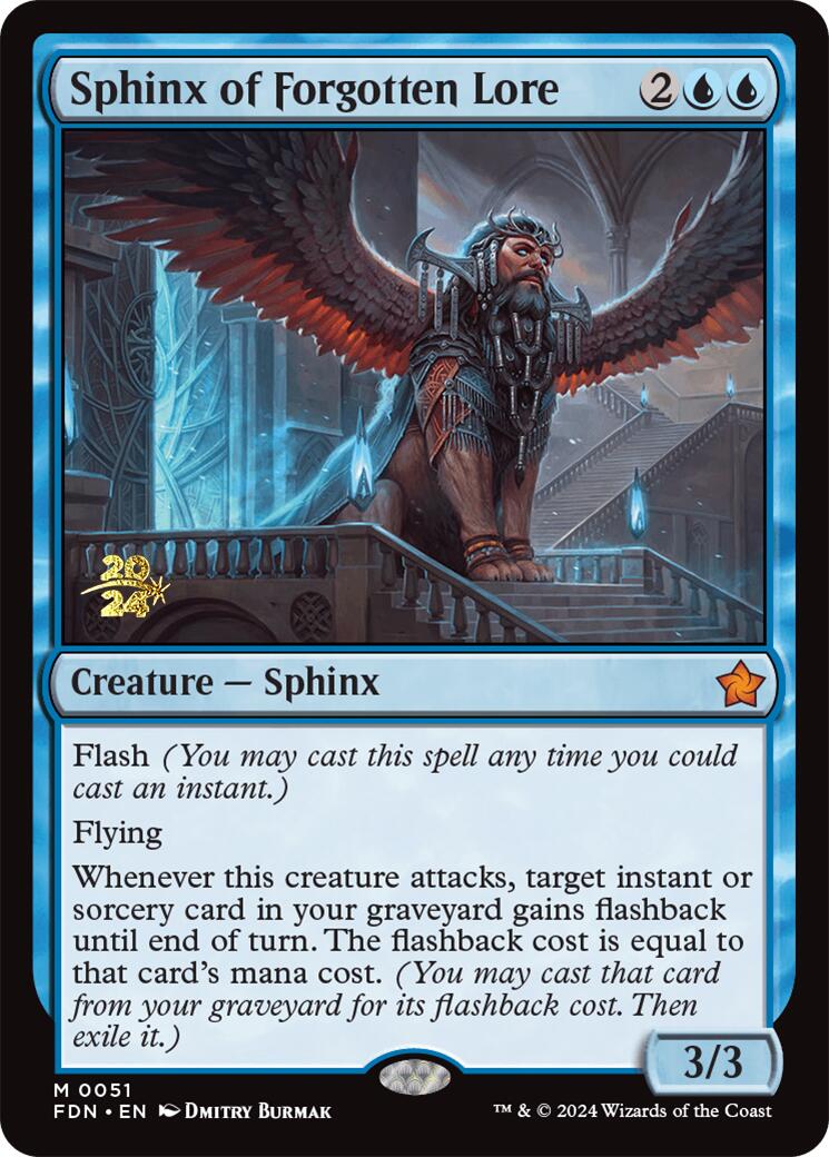 Sphinx of Forgotten Lore [Foundations Prerelease Promos] | Exor Games Summserside