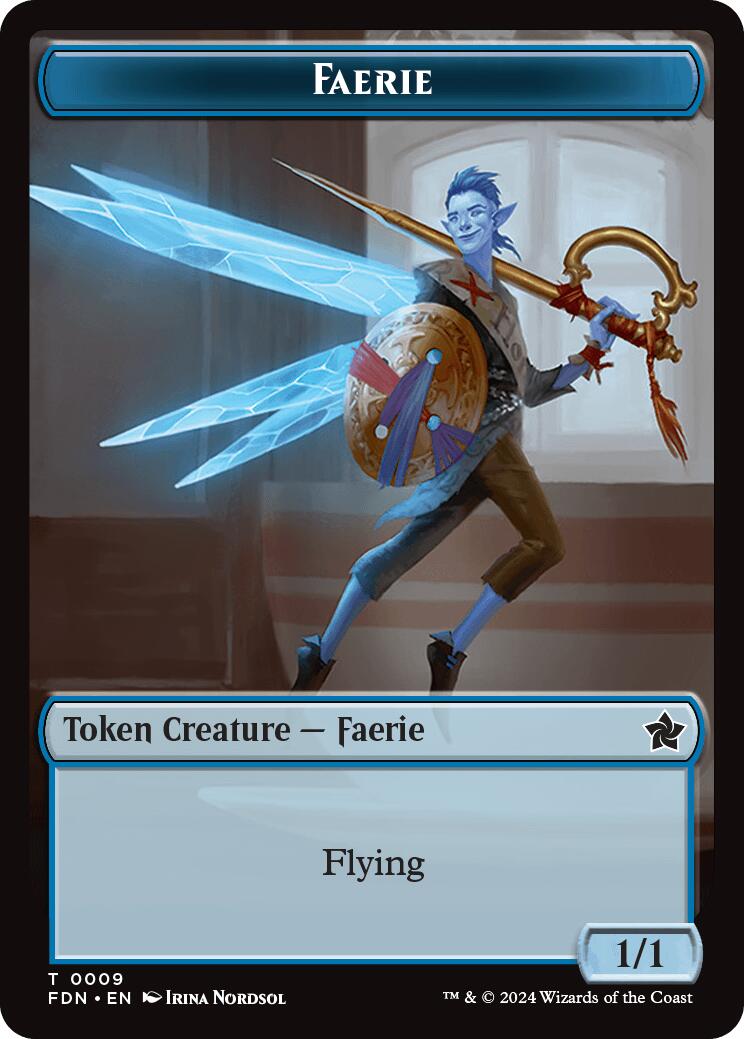 Faerie // Fish Doubled-Sided Token [Foundations Tokens] | Exor Games Summserside