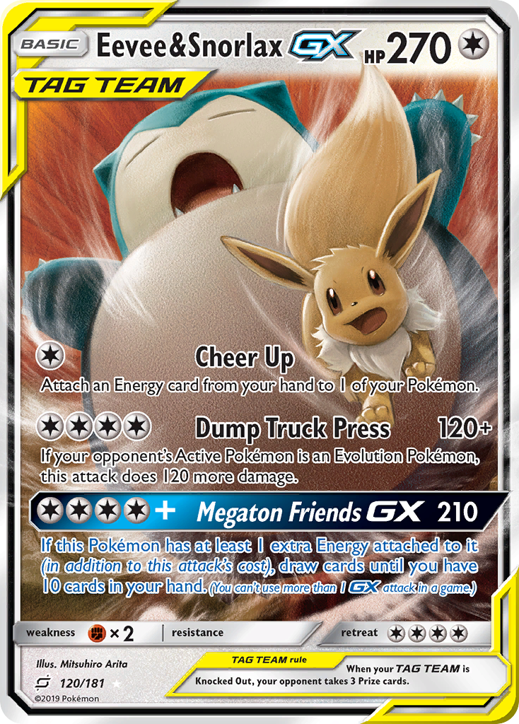 Eevee & Snorlax GX (120/181) [Sun & Moon: Team Up] | Exor Games Summserside