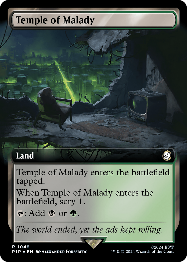 Temple of Malady (Extended Art) (Surge Foil) [Fallout] | Exor Games Summserside