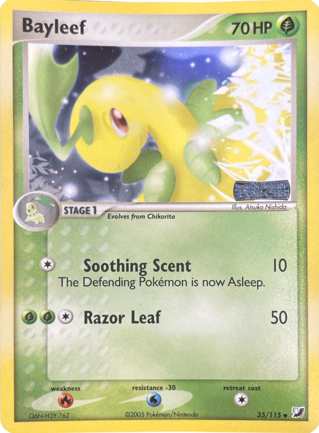 Bayleef (35/115) (Stamped) [EX: Unseen Forces] | Exor Games Summserside