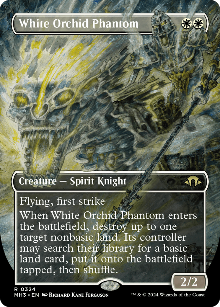 White Orchid Phantom (Borderless) [Modern Horizons 3] | Exor Games Summserside