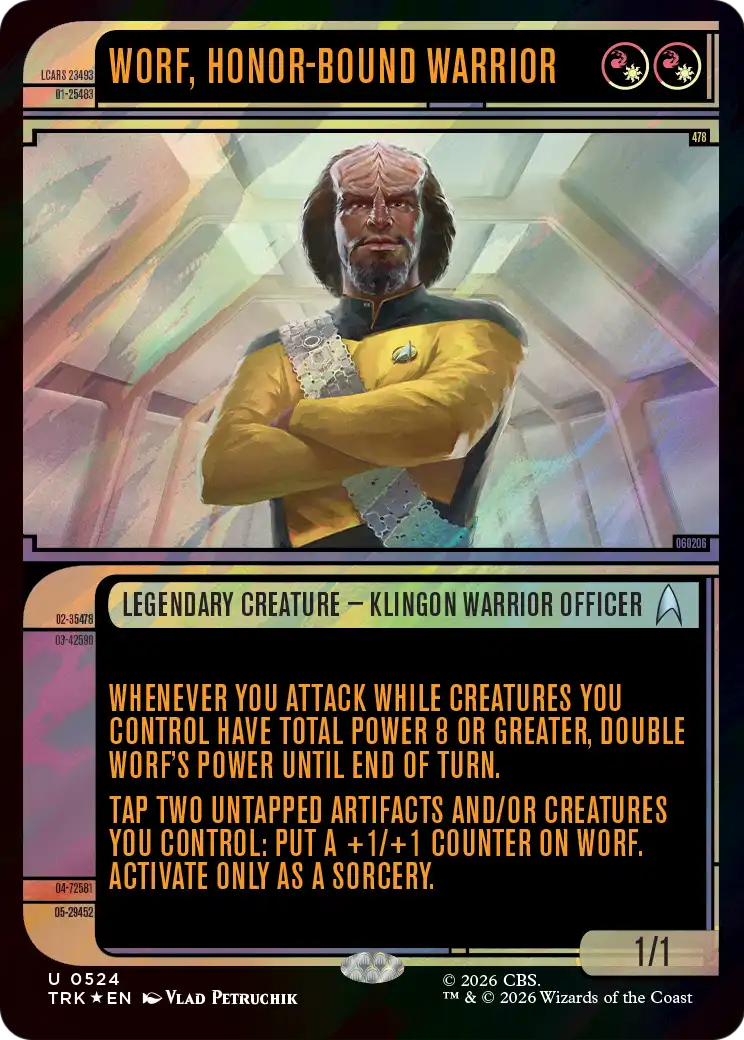 Worf, Honor-Bound Warrior (Showcase) (0524) (Surge Foil) [Star Trek] | Exor Games Summserside