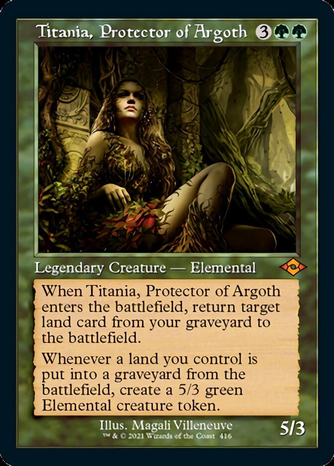 Titania, Protector of Argoth (Retro Foil Etched) [Modern Horizons 2] | Exor Games Summserside