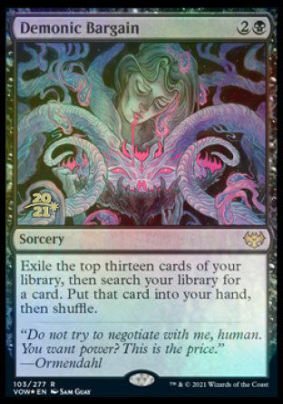 Demonic Bargain [Innistrad: Crimson Vow Prerelease Promos] | Exor Games Summserside